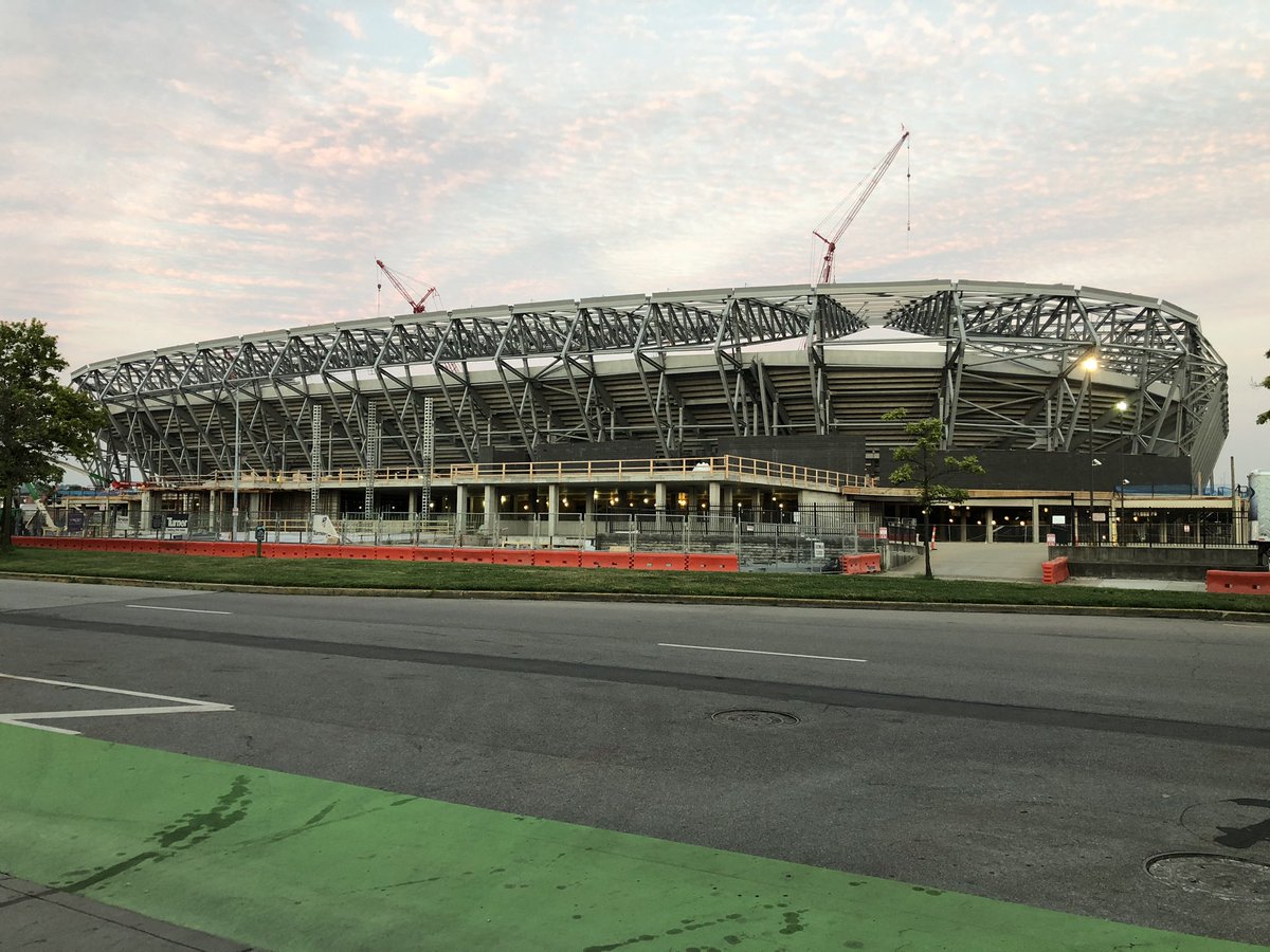 TerryHelmerWCPO's tweet photo. The new FCC soccer stadium is really taking shape. It had a topping out ceremony yesterday. It will open in March 2021. @WCPO https://t.co/vQ5O37DaoO