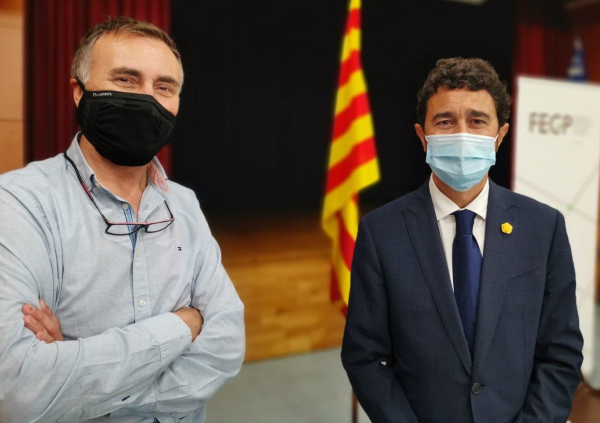 Albert Casas, conseller delegat del <a href="/vilanovapark/">VilanovaPark</a> , assisteix a trobada @_FEGP amb el conseller de <a href="/territoricat/">Territori</a> <a href="/damiacalvet/">Damià Calvet i Valera</a>  a #vilanovailageltrú