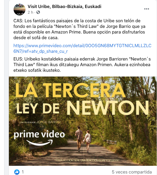 LaimarFilms's tweet photo. Los fantásticos paisajes de la costa de Uribe son telón de fondo en la película "Newton´s Third Law" de Jorge Barrio que ya está disponible en Amazon Prime. Buena opción para disfrutarlos desde el sofá de casa.
LINK👇 @UribeTurismo 
https://t.co/rJVrdFnIsa https://t.co/FhdgUq1HVC