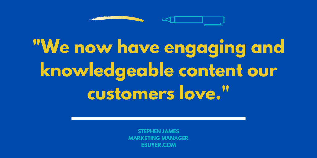 Yay for Friday feedback! 💛 We adored helping <a href="/EbuyerGaming/">EbuyerGaming</a> build their #gaming hub: writing fab tech and gaming #content to keep it looking fresh ⚡ Read the case study here: bit.ly/2YT5QZC #FridayFeeling