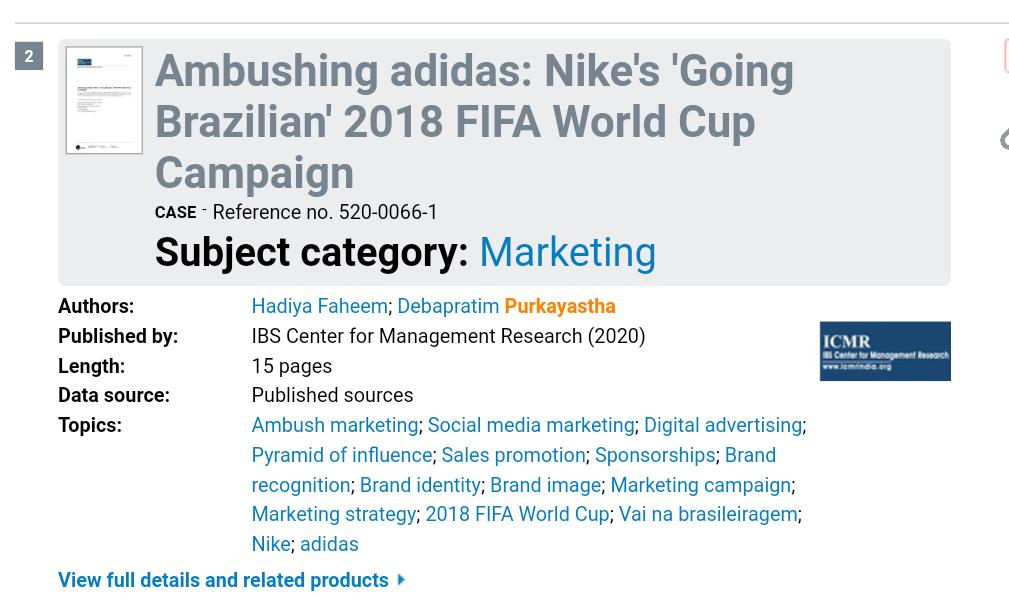 Debapratim Purkayastha on Twitter: "Ambushing Nike's 'Going Brazilian' 2018 FIFA World Cup Campaign https://t.co/2xPk7IcO7j #Ambushmarketing #socialmediamarketing #DigitalMarketing #advertising #Sponsorships #Marketing #strategy ...