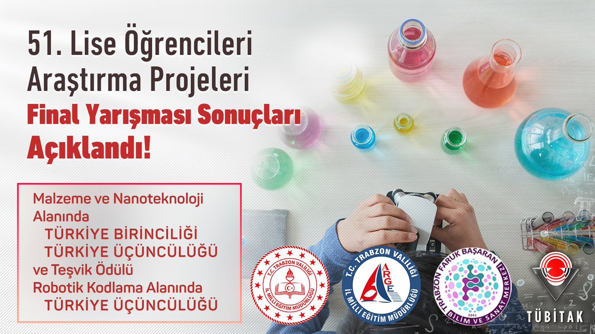İlimizi eğitim alanında başarıyla temsil eden Faruk Başaran Bilim Sanat Merkezi  öğretmen ve öğrencilerini tebrik ediyoruz

🧬Malzeme ve Nanoteknoloji Alanında Türkiye 1.liği, 3.lüğü ve Teşvik ödüllerinin yanı sıra

🤖 Robotik ve Kodlama Alanında Türkiye 3.lüğü