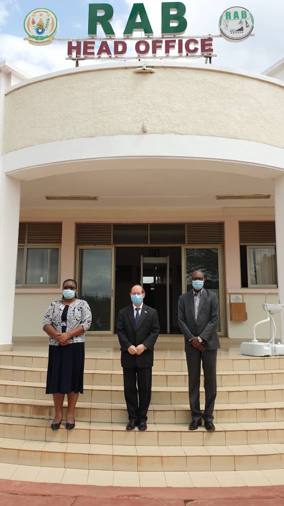 This morning <a href="/RwandaAgriBoard/">Rwanda Agriculture & Animal Resources Devpt Board</a> was honoured to host HE @ambRonAdam the Ambassador of #Israel in #Rwanda. We talked about scaling out and sustaining Isreali agricultural interventions in #Rwanda <a href="/RwandaAgri/">Ministry of Agriculture & Animal Resources |Rwanda</a> <a href="/P_Karangwa/">Patrick Karangwa, PhD</a>