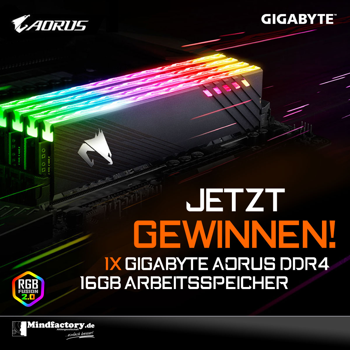 Jetzt 1x GIGABYTE AORUS 3600 MHz 16GB RAM gewinnen! 

Das müsst ihr dafür tun:

-Klickt auf "Gefällt mir" und retweeted diesen Beitrag
-Folgt unserem Account auf Twitter

Laufzeit vom 13.07.-19.07.2020. Bedingungen beachten. 

bit.ly/MF_FB_Teilnahm…
bit.ly/MF_FB_Datensch…