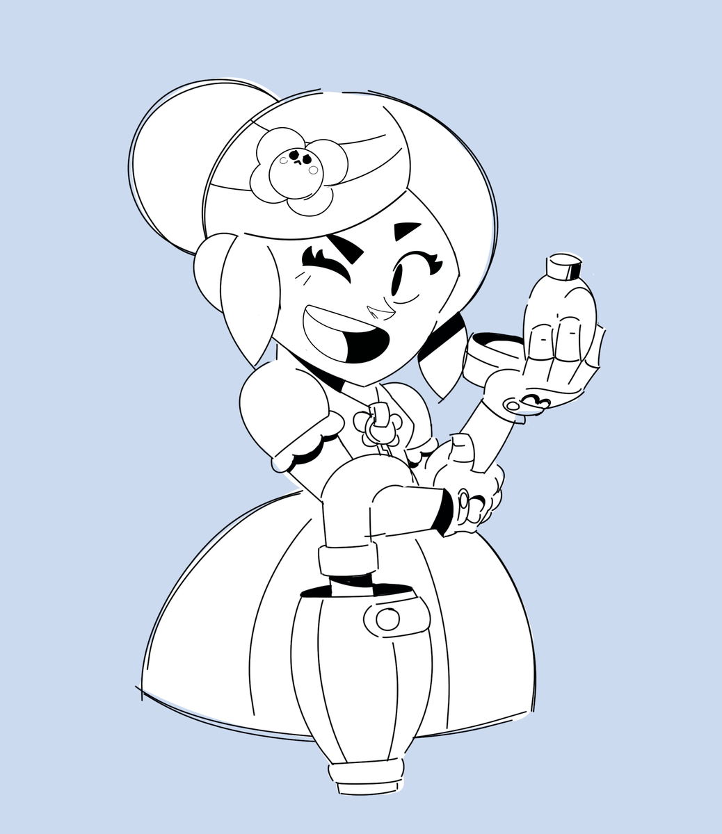 Paul On Twitter With The Release Of Piper S Awesome Animation I Thought I Would Post The Concepts For Her Redesign From A While Back Think I Forgot To Post Them Due A - brawl stars piper png