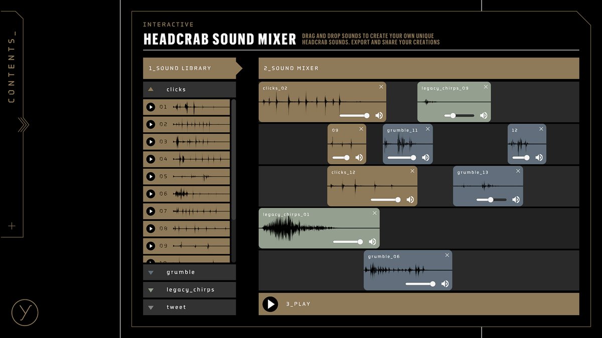 geoffkeighley's tweet image. One fun feature in @finalhours: A head crab sound mixer. Use the component sounds from Valve&apos;s Roland Shaw (like dogs, meerkats, badgers and more) to build our own head crab cry! alyxfinalhours.com