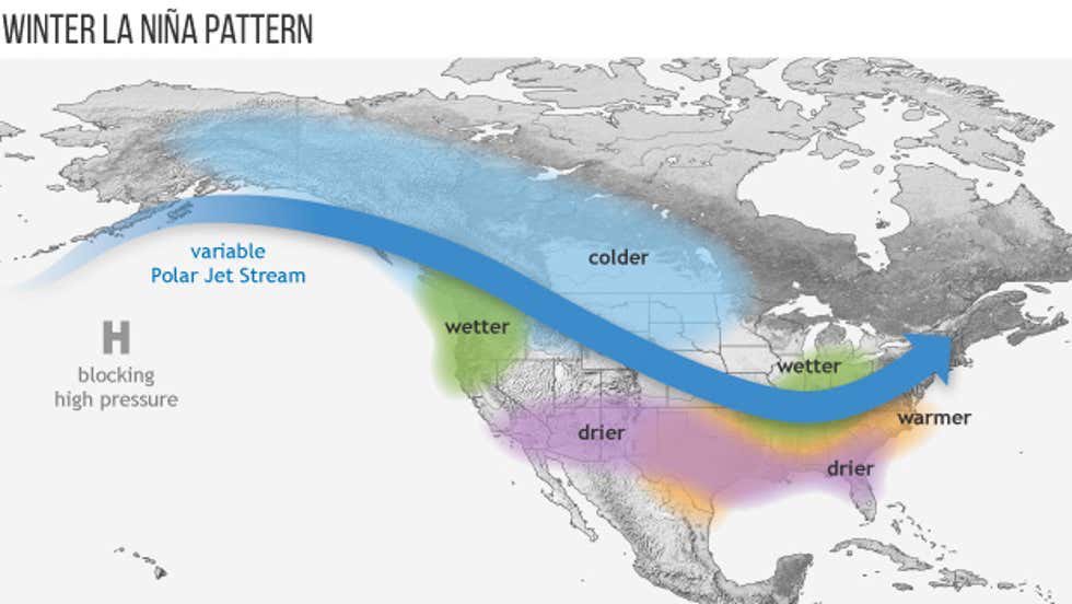 Oh-oh....it may not be a strong chance, but the odds slightly favour a La Niña pattern this winter. cpc.ncep.noaa.gov/products/analy…. #yyc #yycweather #yycwx
