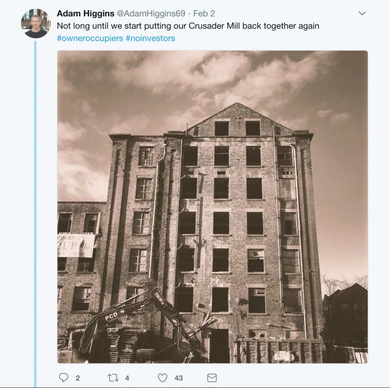 Of the 7 factories that were in there, only 2 now survive. The pressure on these businesses and communities is immense already, nevermind being forced to move by developers who fetishise industrial hertiage yet do not care about present textile industry.