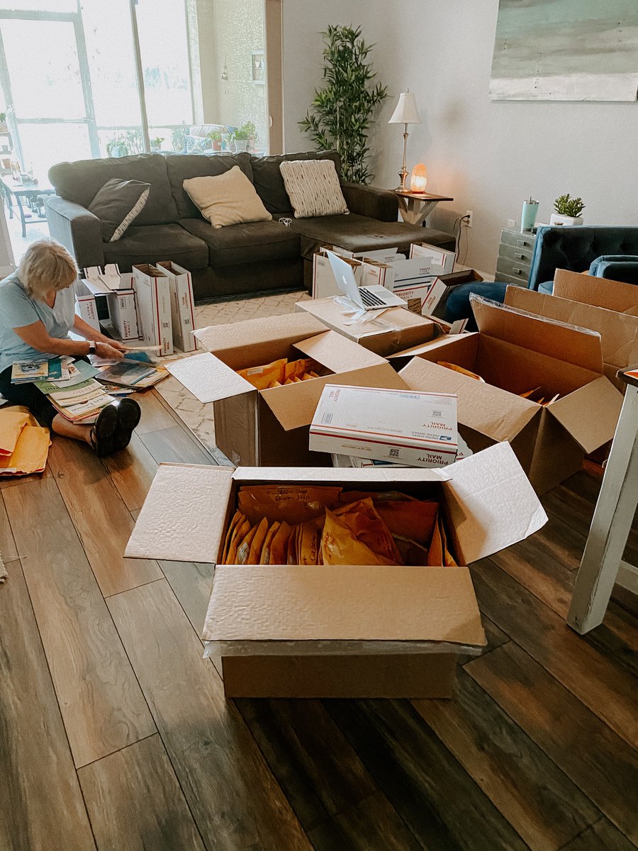 spending the day with <a href="/kwindontpf/">@kwindonTPF</a> packing up books for some #thisbookiscool summer readers! can’t even imagine the happy faces when they receive a package full of books!! #GLReading #everydaycounts