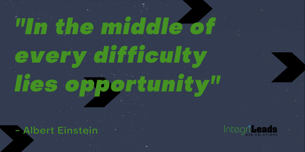"In the middle of every difficulty lies opportunity"
- Albert Einstein

#salesmotivation