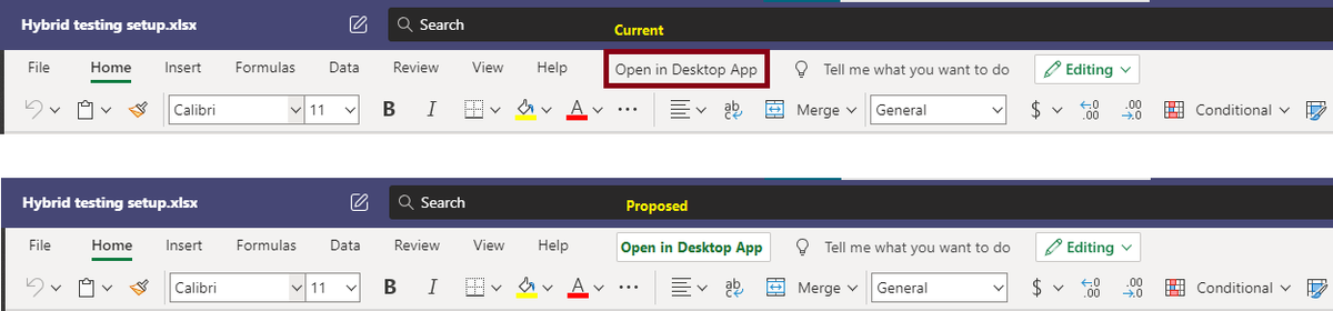 MyMarcio's tweet photo. @MicrosoftTeams it would be super helpful if in Teams users could either set default action to Open in Desktop App or it was more obvious where to click to Open in Desktop App. Everyday in meetings I see people struggle to launch the file in Desktop App https://t.co/se2N5X4cnO