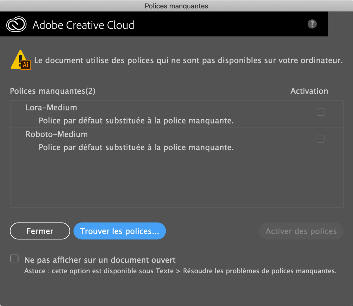 thierrybrodard's tweet photo. Who ever tried to open an Adobe file without such a notice ?

IMHO: no one https://t.co/w4pAAwgHPm