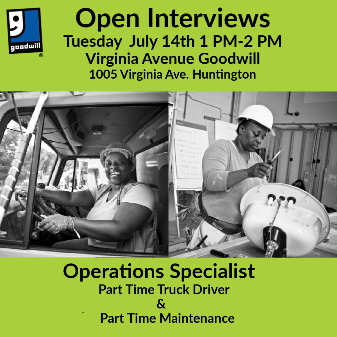 GoodwillKYOWVA's tweet image. Our business is changing lives. Hiring an Operations Specialist. Open Interviews Tuesday, July 14th at the Virginia Ave. Store 1pm-2pm. #goodwill #whygoodwill #sharegoodwill #spreadgoodwill #thepowerofwork