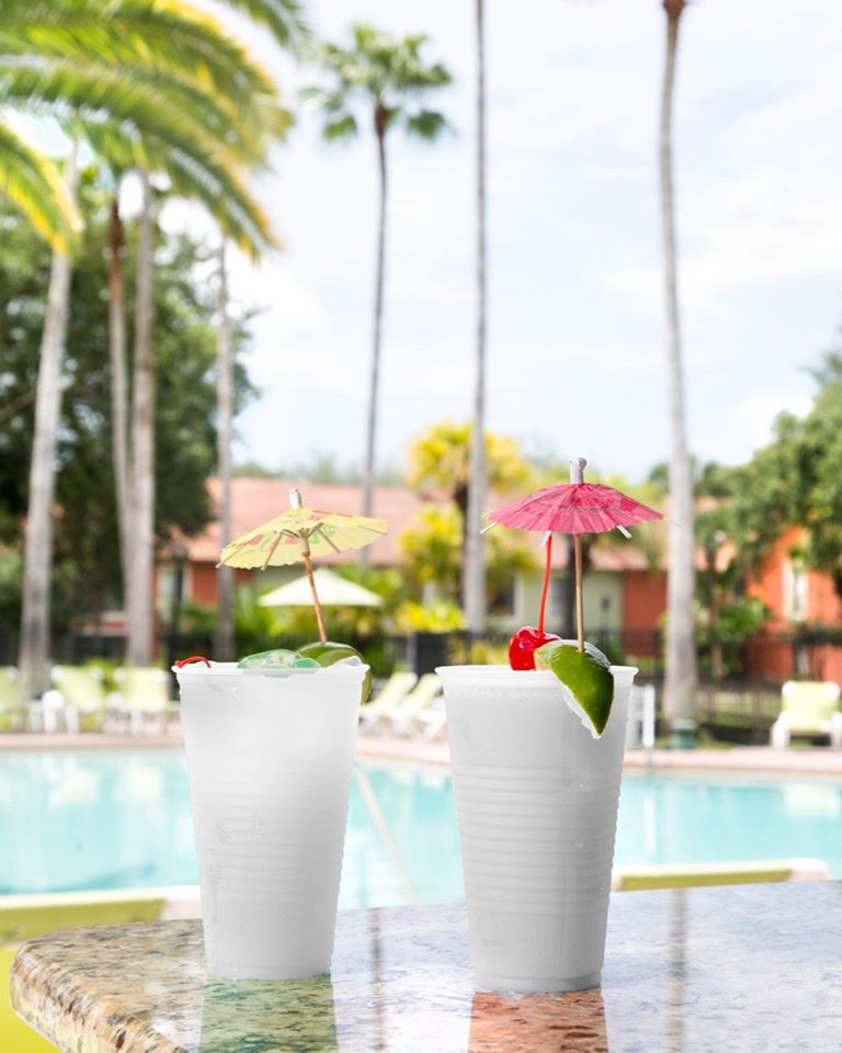 It’s National Pina Colada Day! Come enjoy one poolside at our social distance-friendly Orlando/Kissimmee property!
