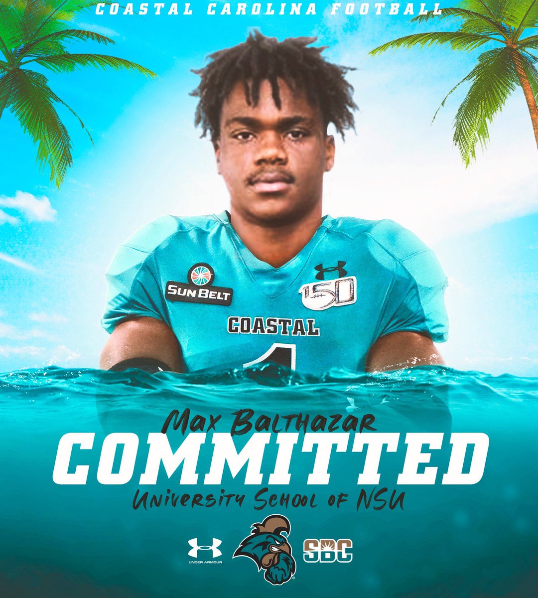 maxbalthazar1's tweet image. Committed‼️... Next Chapter 🙏🏾 #kingofthebeach @UNCLELUQ @coachisaacFB @ArturoFreeman @CoastalFootball @CoachChadwell