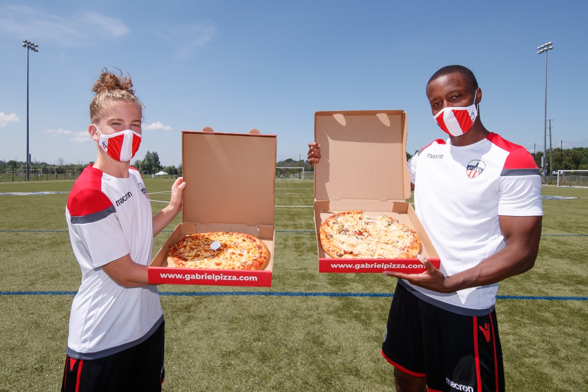 atletiOttawa's tweet photo. Follow us, RT this post and tag @AtletiOttawa in a picture of you wearing YOUR @AtletiOttawa mask and gear. 

One winner EVERYDAY receives a @GabrielPizza voucher for a FREE pizza! 

Winners will be announced everyday at 2pm. Contest runs until Sunday, July 19th 2020 https://t.co/M2531Q9EJT