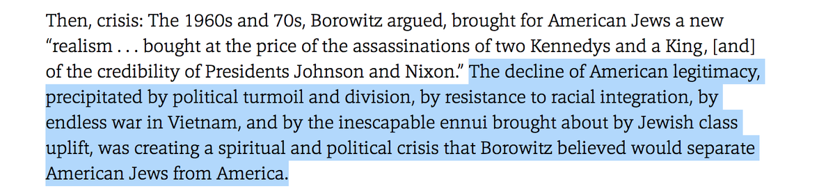 Maybe our latest Reckoning comes bc of annexation, white Jewish rxns to Black Lives Matter, pandemic. Two years ago,  @jacobplitman writes, it was Trump, Israeli occupation, failing US capitalism –– and uh, turns out we had a "reckoning" 50 years ago? 2/ https://jewishcurrents.org/on-an-emerging-diasporism/