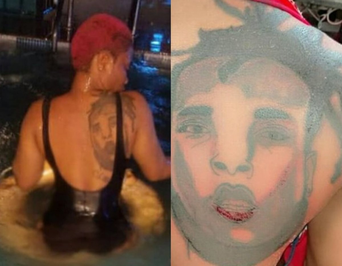 Naija On Twitter Lady Tattoos Burna Boy On Her Back And Someone Came To Say The Tattoo Looks More Like Burna Kid But That S Not Even The Problem What If Burna