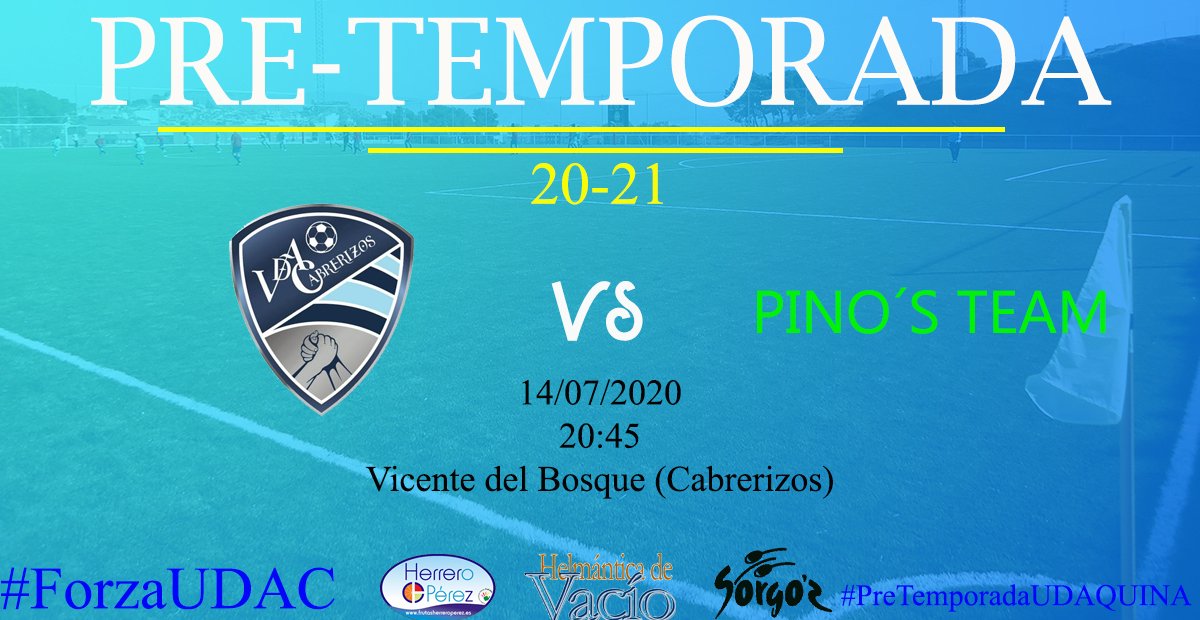 UDACabrerizos's tweet photo. 🇵 🇷 🇪 -🇹 🇪 🇲 🇵 🇴 🇷 🇦 🇩 🇦|⠀
START!!⠀
Comenzamos la #PreTemporadaUDAQUINA⠀
⠀
📅 Martes 14 de JULIO⠀
⏰ 20:45⠀
🏟 Vicente del Bosque (Cabrerizos)⠀
🆚️ PINO'S TEAM⠀
🔜 Temporada 20-21⠀
⠀
#ForzaUDAC💙 #PreTemporadaUDAQUINA https://t.co/O5jXJpoBXe