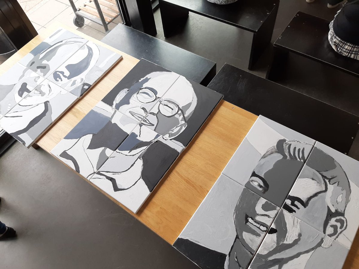 Wat een mooie mijlpaal! De Derde Helft bij Hercules bestaat vandaag 1 jaar! Het werd gevierd met taart en muziek. En we hebben met elkaar een schilderij gemaakt van de drie tennisleraren. #toppers #bedankt #feest #utrecht #noordoost