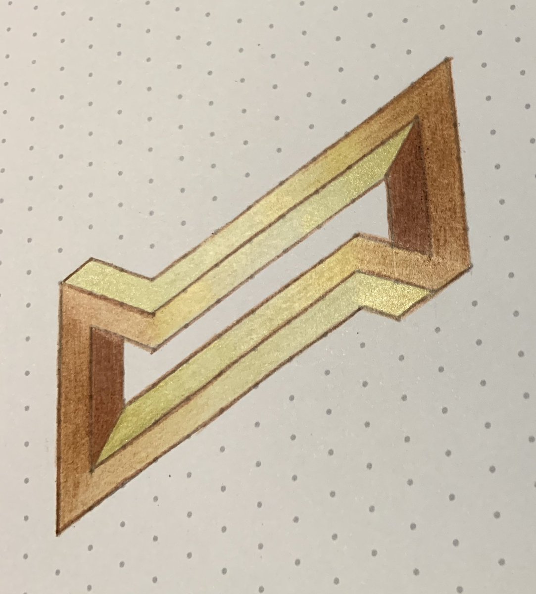 3D spiral based on the 3rd row of the Vedic square (3, 6, 9...) for Day 10 of  #GeometricJuly. Inspired by all the possible and impossible isometric drawings.  @c0mplexnumber