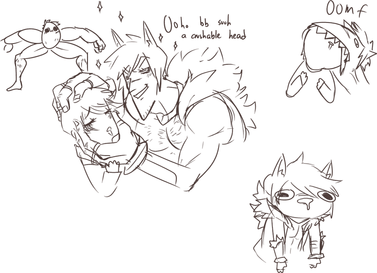 more cursed things because I was getting a bit tired of trying to draw attractive guys