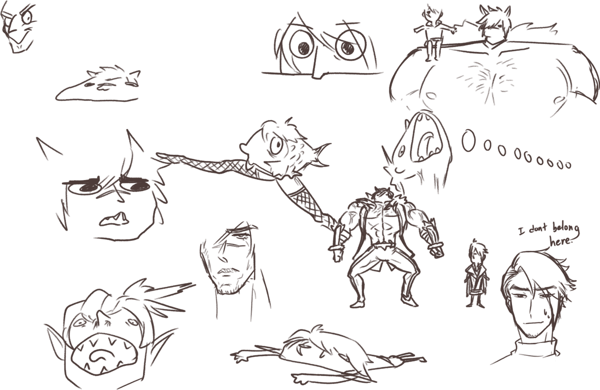 more cursed things because I was getting a bit tired of trying to draw attractive guys