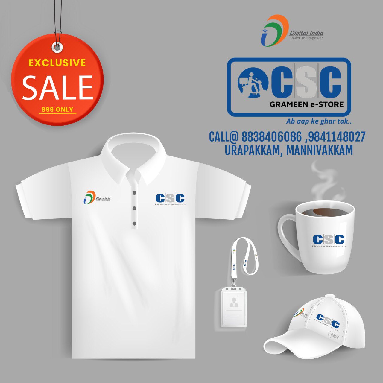 digital india csc t shirt