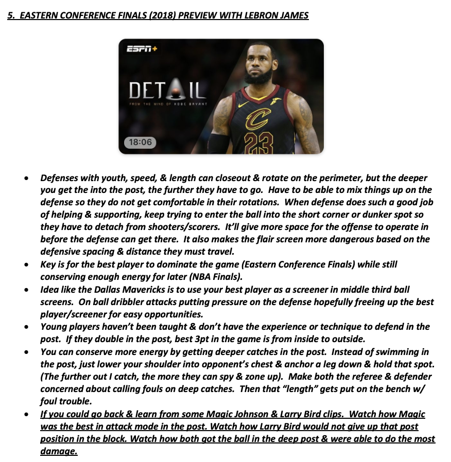 AHSHoops's tweet photo. Today's #DailyDetail features a preview of @KingJames 👑 from the 2018 @NBA Eastern Conference Finals. Additional recommended study 🧠 would be @Hoophall greats @MagicJohnson & #LarryBird
🌪️🏀 #15STRONG https://t.co/1gaIrZ3GU9