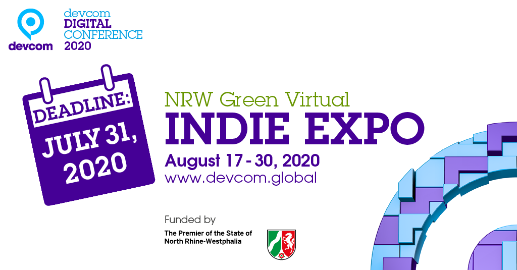 gamescomdev's tweet photo. Attention, #indies! July 31, 2020, is the final application deadline for our NRW GREEN Virtual Indie Expo at #ddc2020! Check out the first 30 confirmed indies &amp; have a look at their game trailers at https://t.co/JTSz6I3zhv <3

#gamescom #devcom #gamedev #indiedev https://t.co/iYOGAlkpWZ