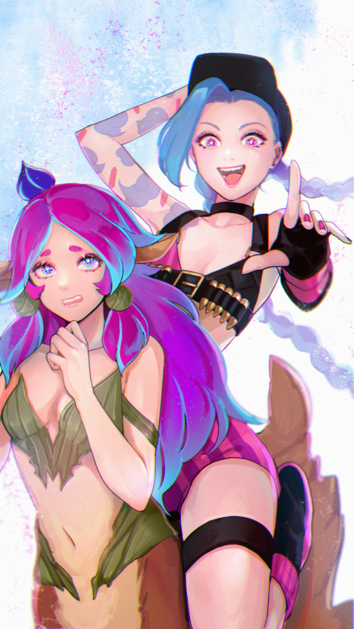 Jinx, Lillia (league of legends) by suku. Jinx, league of legends, Lillia, lol