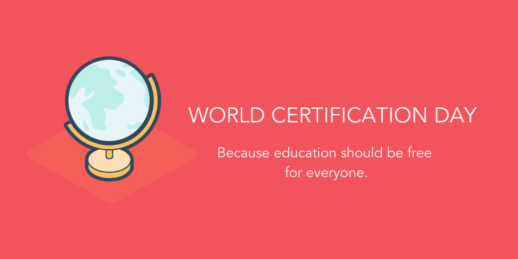 HubSpot's tweet photo. It’s World Certification Day! 
For every @HubSpotAcademy course that’s completed today, we’ll donate $5 to UNICEF’s education programs. Tweet us if you get certified – we’d be happy to congratulate you!
Get all the details on World Certification Day here: https://t.co/7ZkTONI1mY https://t.co/czKkGj7rnR