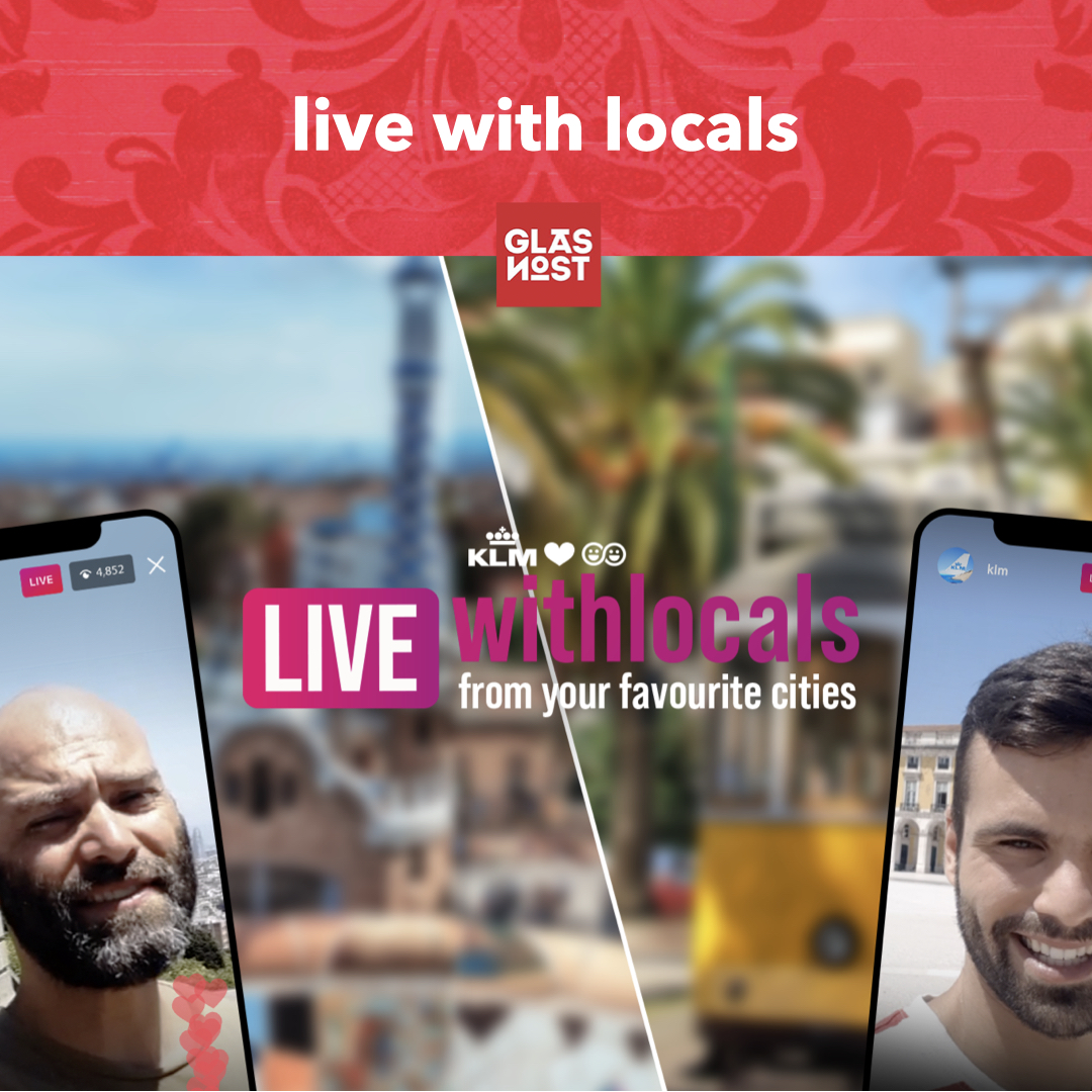 Om reisgidsen te steunen bedacht <a href="/KLM/">KLM</a> samen met <a href="/Withlocals/">Withlocals</a> een platform dat reizigers en gidsen over de hele wereld verbindt: Live with locals. Ga vanmiddag om 16:00 uur mee op deze live tour op het KLM Instagramkanaal!