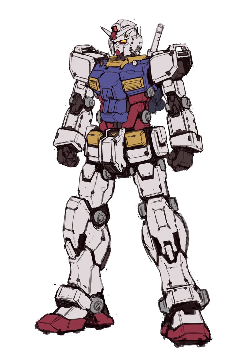 中村エイト Rx 78の日に描いたまま忘れてたアレンジ初代ガンダムらくがき ファーストなら太い方が好みってのと 各部のモーターで動くならそれが目立ってもかっこいいのかな と思って描いてみたやつです