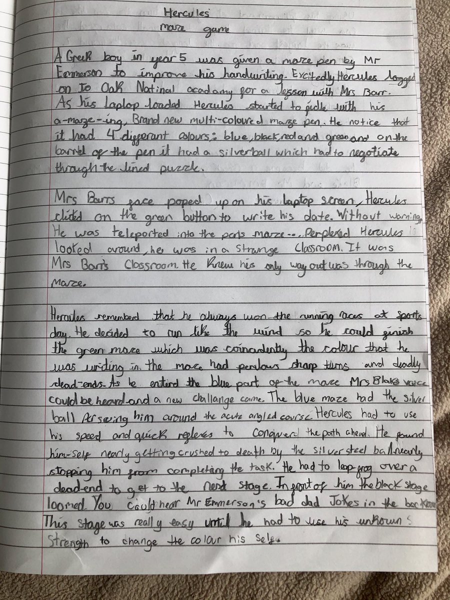 sarahandems's tweet photo. #ONAY5ENG #LearnWithOak @LiamEmmerson4 @barr_gemma @clarehibbert1 @GatefordPark Ceryn’s Hercules work https://t.co/NkddvNrfGF