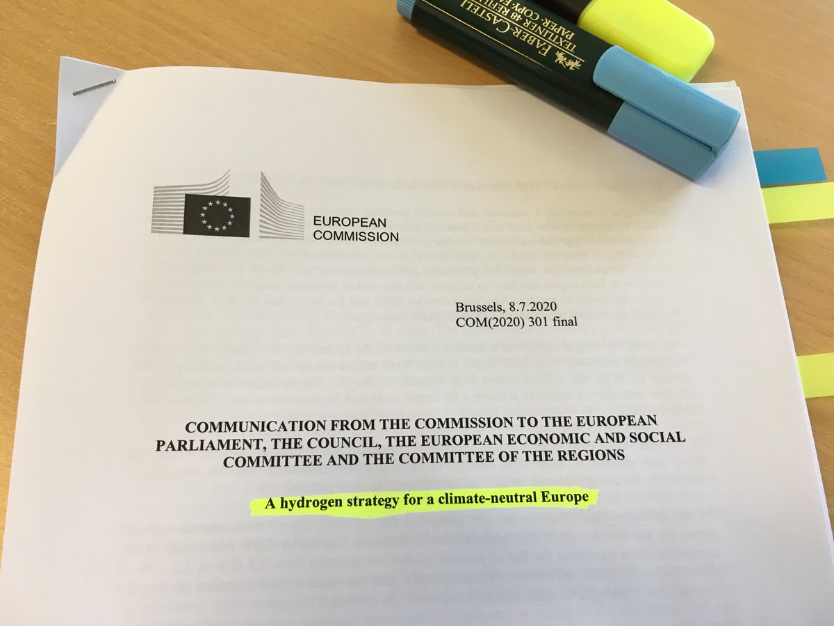We are super excited because this week @EuropeanCommission launched “#HydrogenStrategy for a Climate Neutral Europe”! 🇪🇺⚡️🔵-🔵

If you you want to read the original as well:
👉ec.europa.eu/energy/sites/e…

But for the busy ones, there is also a nice Q&amp;A:
👉 ec.europa.eu/commission/pre…