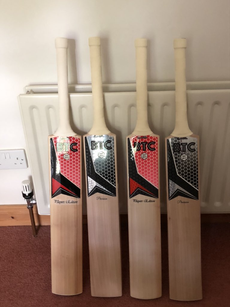 Anyone in NI looking for a new bat, message me. Got these 4 beauties for sale! <a href="/btccricketinfo/">BTCCRICKET</a>