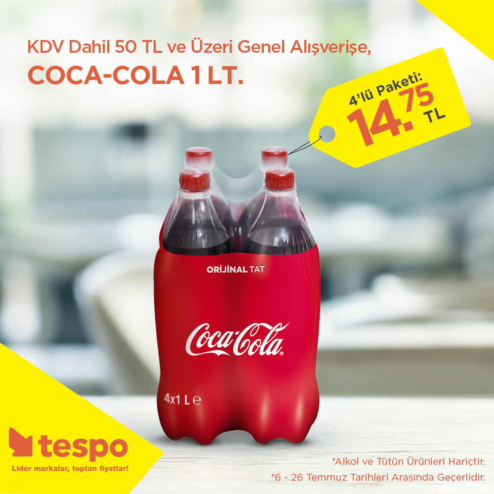 Tespo Toptan Market On Twitter Temmuz Sicaklarinda Icinizi Ferahlatacak Fiyatlar Tespo Nun Temmuz Sayisinda Kdv Dahil 50 Tl Ve Uzeri Alisverislerinizde 4 Lu Paket Coca Cola 1 Lt 14 75 Tl Tespo Tespotoptan Toplualisveris Tespo Toptan Market On Twitter Temmuz Sicaklarinda Icinizi Ferahlatacak Fiyatlar Tespo Nun Temmuz Sayisinda Kdv Dahil 50 Tl Ve Uzeri Alisverislerinizde 4 Lu Paket Coca Cola 1 Lt 14 75 Tl Tespo Tespotoptan Toplualisveris