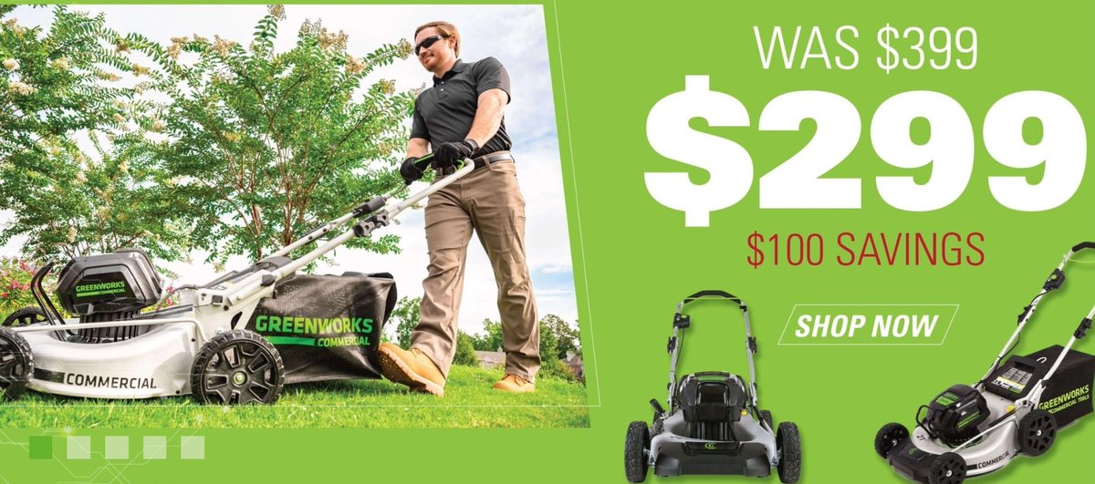GWCvirginia's tweet photo. SALE ALERT!! Save $100 on a @greenworkstools Commercial GM210 push mower. Find your local dealer at https://t.co/fa4LhJ6QTQ. #sale #GoGreen #greenworks https://t.co/SisfvJIhtC