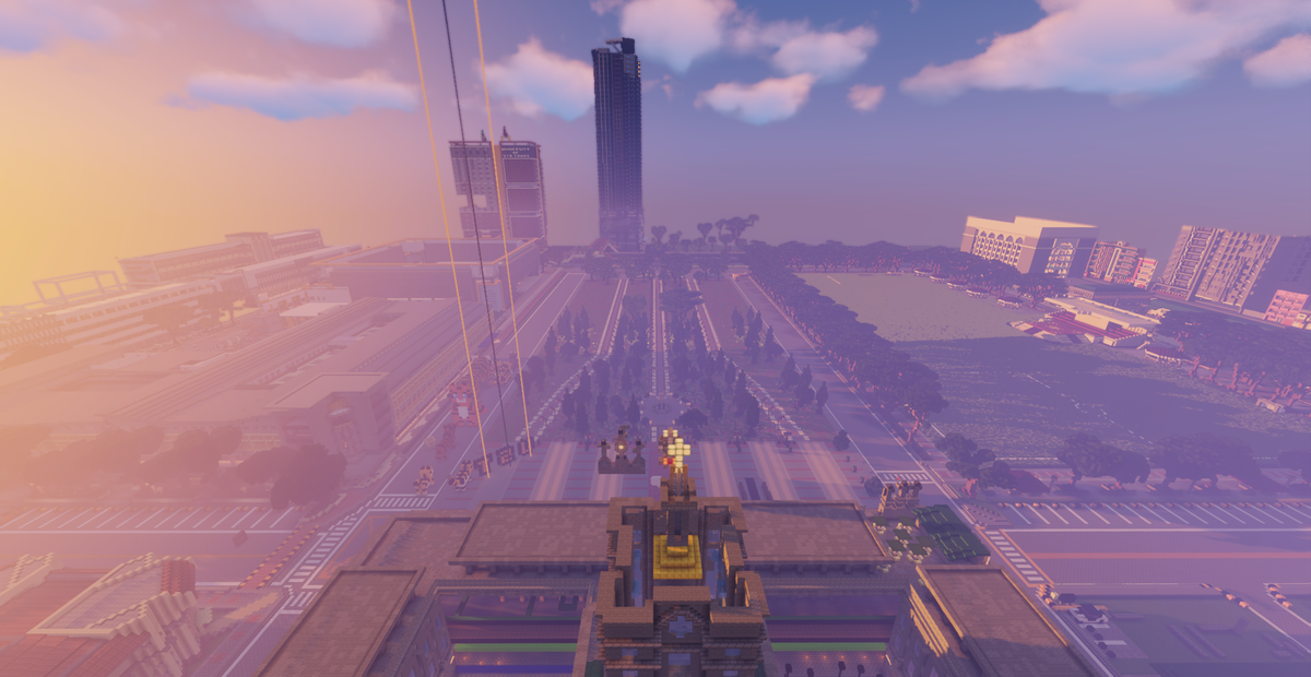 tedszue's tweet photo. It's been 2 weeks and the exteriors are almost complete. 🥳

Completion - 70% 🏗️

ctto. UST Minecraft Team 🐯 https://t.co/Ok2H49ImDE