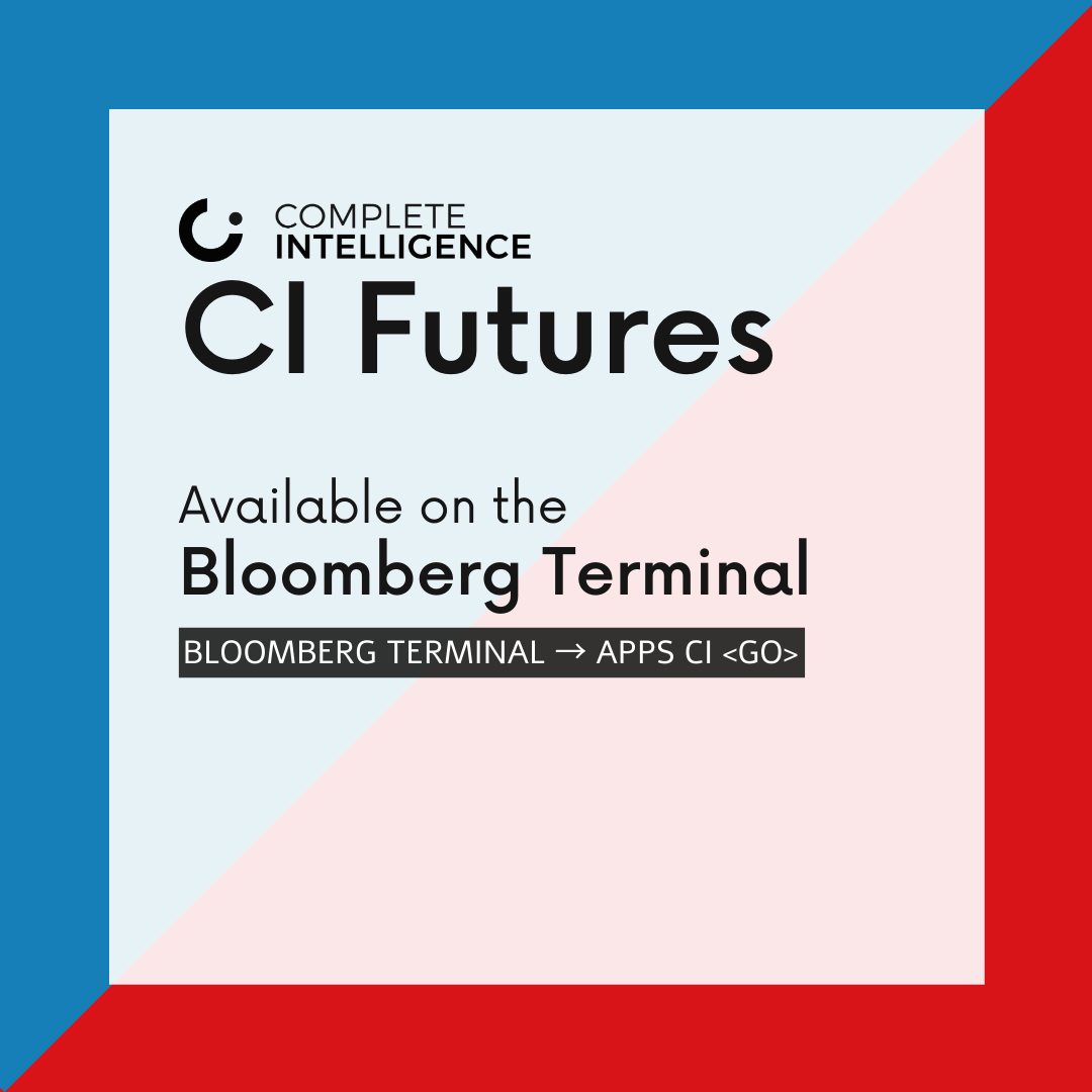 The CI Futures platform is now available on the Bloomberg App Portal for #finance and #investment professionals. Let us help you get started. Type in CI <GO> in your terminal or book a time with one of our specialists here: completeintel.com/ci-futures-app…