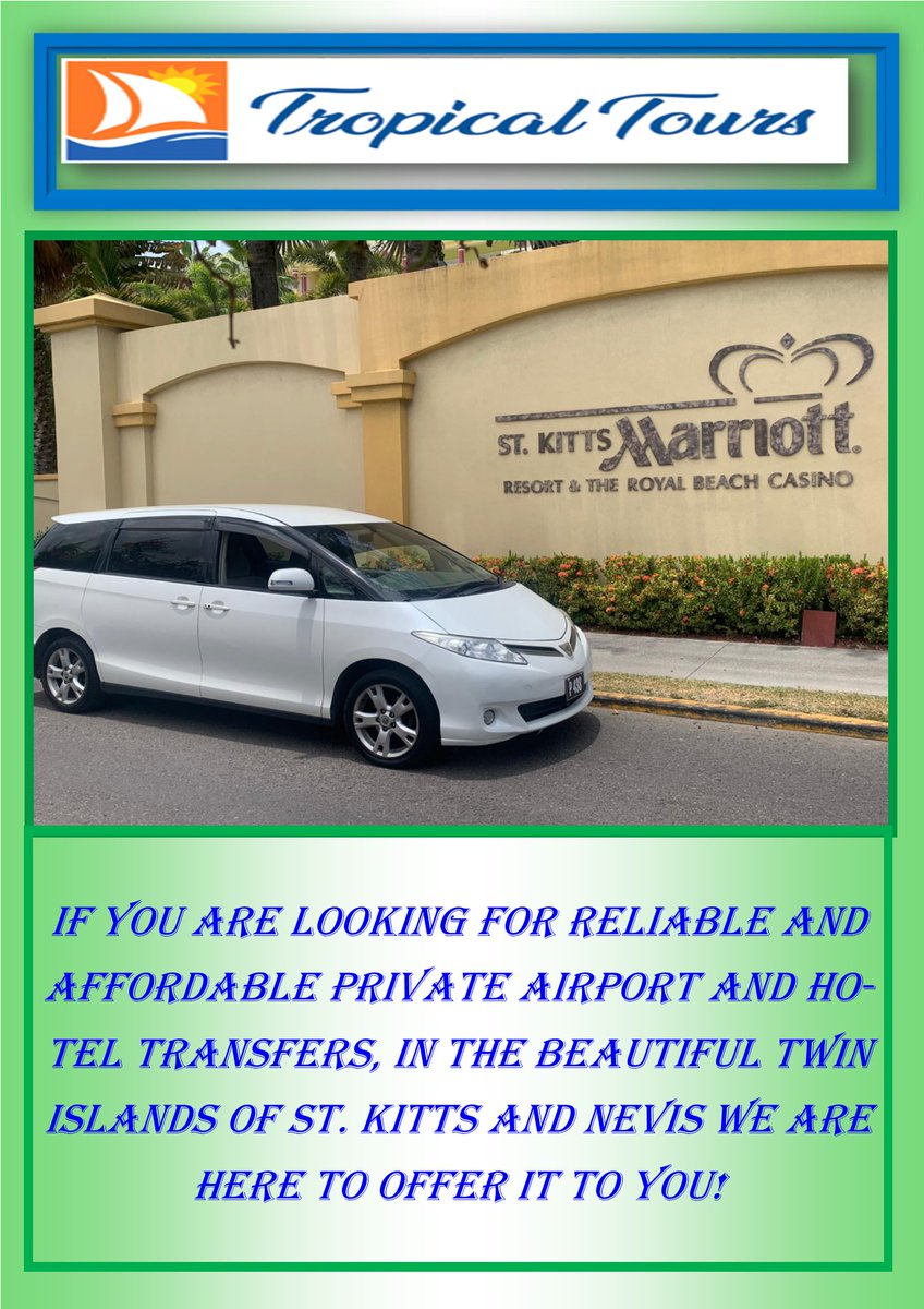 Private Airport and hotel Transfers in St .Kitts -Nevis
#privatetransfer
#stkittsnevis
#Tropicaltoursskb