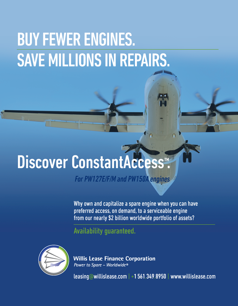 WillisLease's tweet image. Buy fewer engines. Save millions in repairs! Discover #ConstantAccess for PW127E/F/M and PW150A engines today. After all, we’ve got Power to Spare – Worldwide®.

For more information, contact leasing@willislease.com. #EngineLeasing #engine #savings #aviation