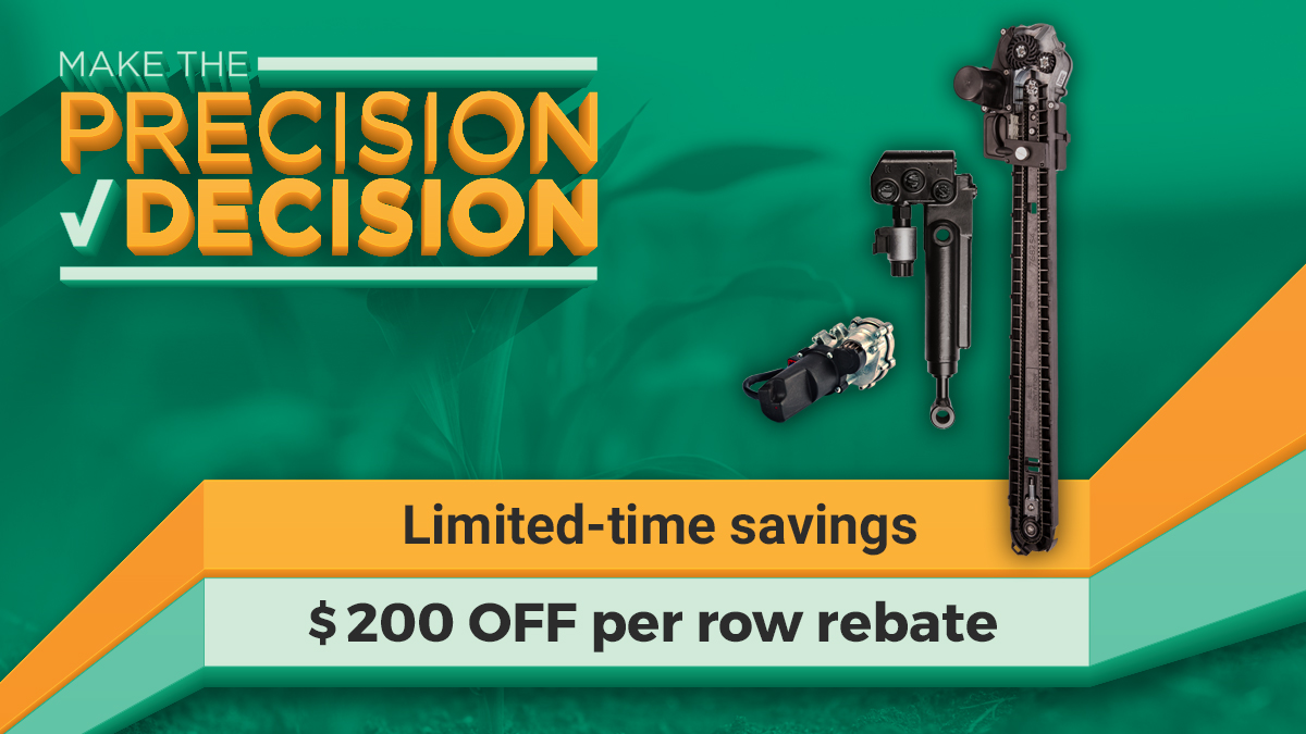 It’s the perfect time to set your planter up with
<a href="/precisionplant/">Precision Planting</a> electric drive, automated
downforce control, and high-speed accuracy.
The biggest savings of the year is happening
now during #PrecisionDecision.
» Give us a call. Khris - (806)330-0801 or 
Kevin - (806)922-6681