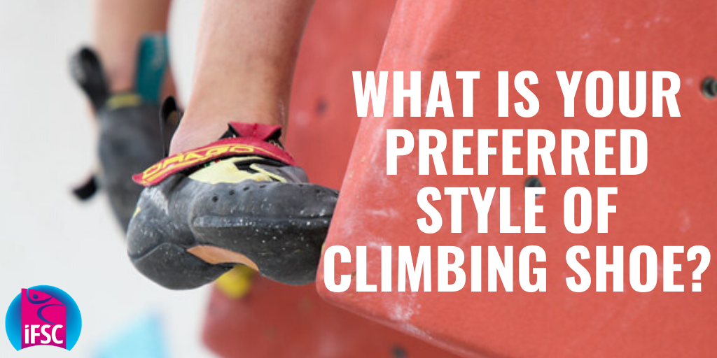 worldclimbing's tweet photo. The right shoe can make a big difference. We want to know which style the #SportClimbing community likes best - Neutral, Moderate or Aggressive? #IFSCfanfriday #IFSCcommunityunity #FanFriday https://t.co/8MGwvvDQFB