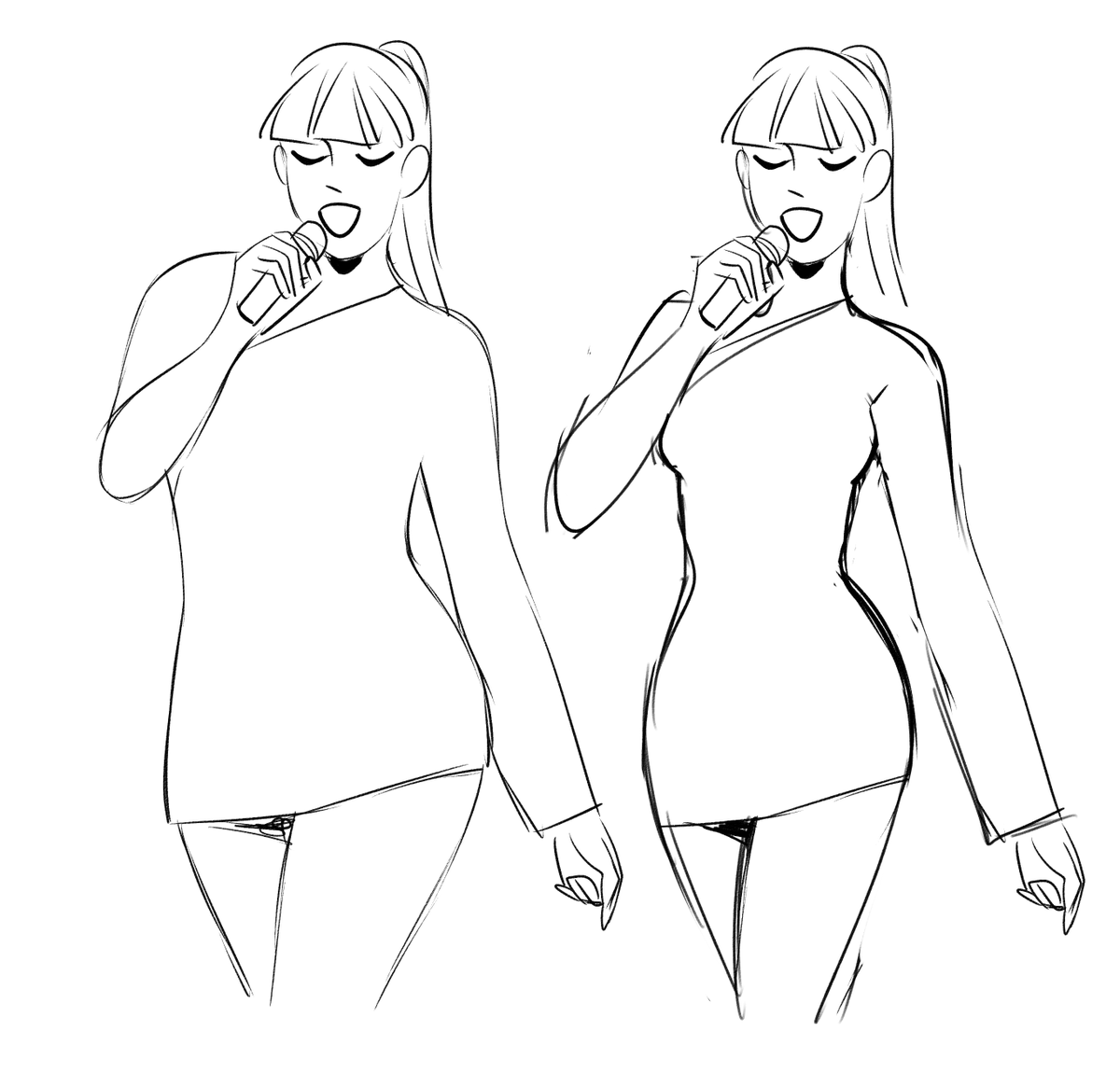 Here, I did it myself, just to show the proportions of a literal skinny body.I TRACED a picture of taylor swift, a thin woman. For fun, I also edited it to look like what people expect a Skinny Body to look like, in art.