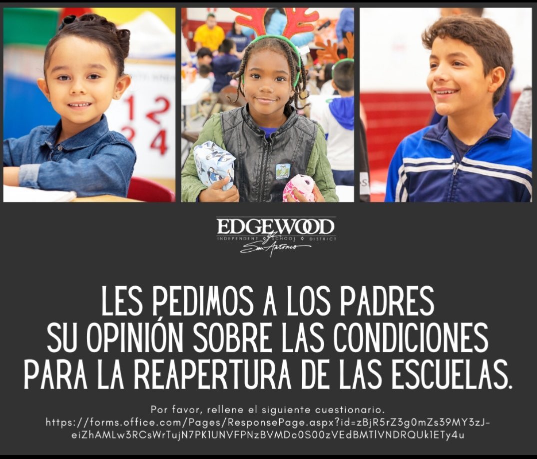 With recent info given to us by the TEA, Now more than ever we need our parent’s feedback on school restart plans. If you haven’t already, complete our survey here ⬇️ 📝 English survey: bit.ly/3821hPR 📝 Spanish survey: bit.ly/3eEeQar