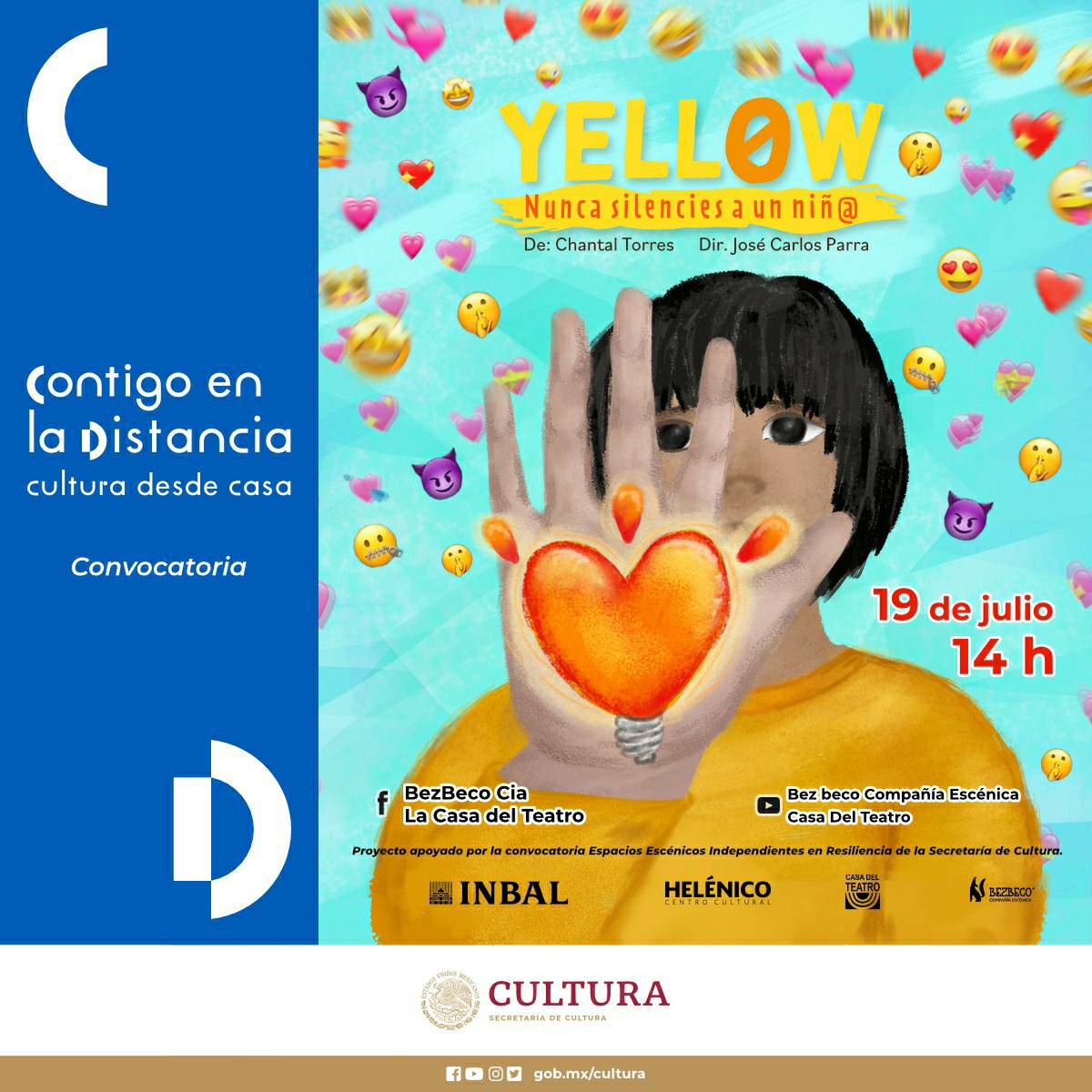 Helenico's tweet photo. 💛 Vivi y Migue sufren abuso, Miigue por parte de Jenny y Vivi no sabe cómo parar los abrazos de su tío. Sienten vergüenza, pero juntos se apoyarán para expresar aquello que los hace sufrir. #EspaciosEnResiliencia. 🙇🏻‍♀️🙇🏻‍♂️

📅 19 de julio, 14 h ⌚
📍FB. BezBeco CIA. https://t.co/GMpqMcDdvR