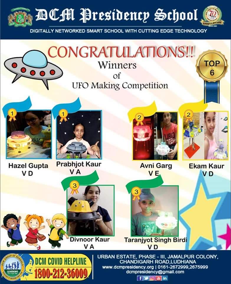 DCMPresidency's tweet image. Most awaited results of Inter House UFO Making Competition is out !!!!!

#ClassV
#ClassVI 
#ClassVII

Congratulations to all the winners 👏 and a big hand to all the participants .