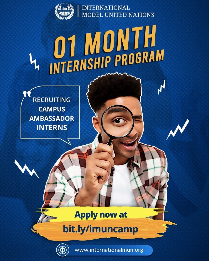 imunofficial's tweet image. Attention! International MUN is recruiting Interns 😍 Great performers receive Best of IMUN certificate recognized by the United Nations, Letter of recommendation &amp;amp; appreciation, incentives, visiting card, an opportunity to join IMUN team in different countries all sponsored etc